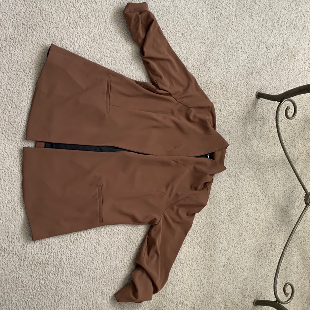 Brown silk blazer
